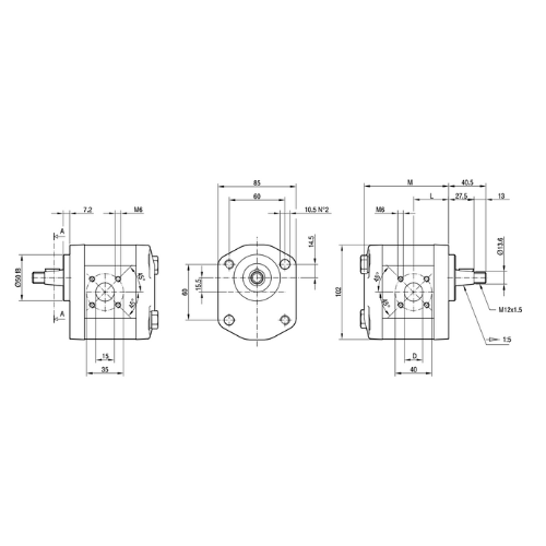 POMPA AD INGRANAGGI ESTERNI MARZOCCHI Cod. GHP2BK2-D-16-V