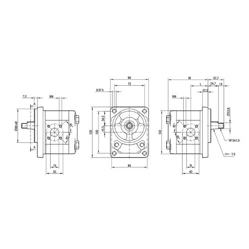 POMPA AD INGRANAGGI ESTERNI MARZOCCHI Cod. GHP2BK1-D-22