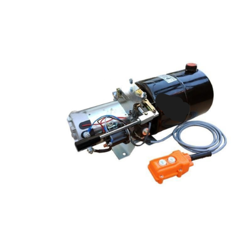 MINICENTRALINA OLEODINAMICA 12V DC DOPPIO EFFETTO CON POMPA A MANO OMAI Cod. MNHYD12VDEPM